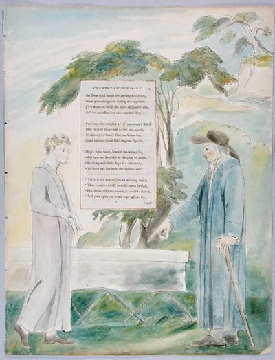 Elegy written in a Country Church-Yard, design 113 from The Poems of Thomas Gray by William Blake